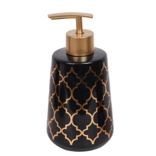 Accessoires de Salle de Bain en Céramique Rond Noir Arabesque